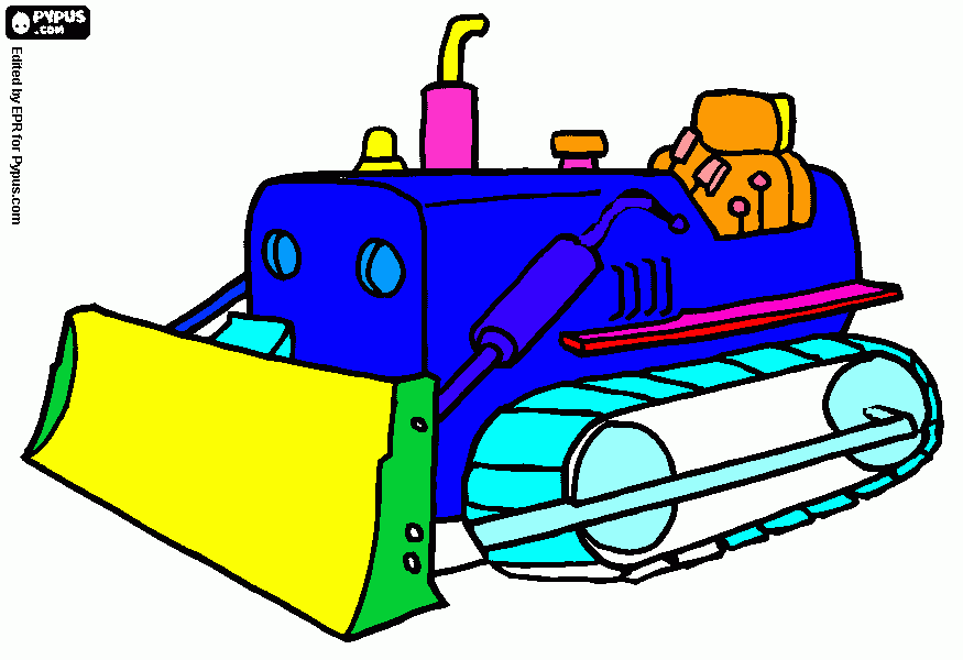 Un Bulldozer para colorear