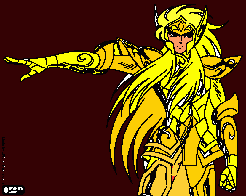 Un Caballero Dorado para colorear