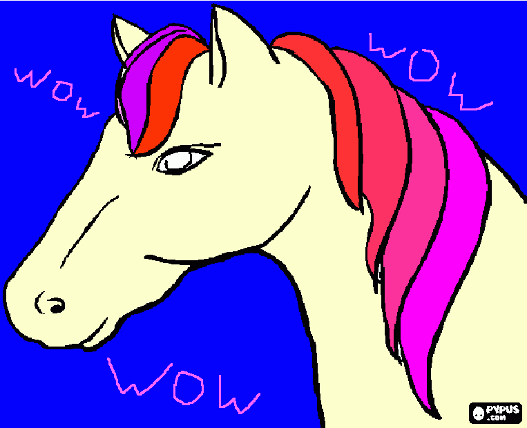 Un caballo mirando algo para colorear
