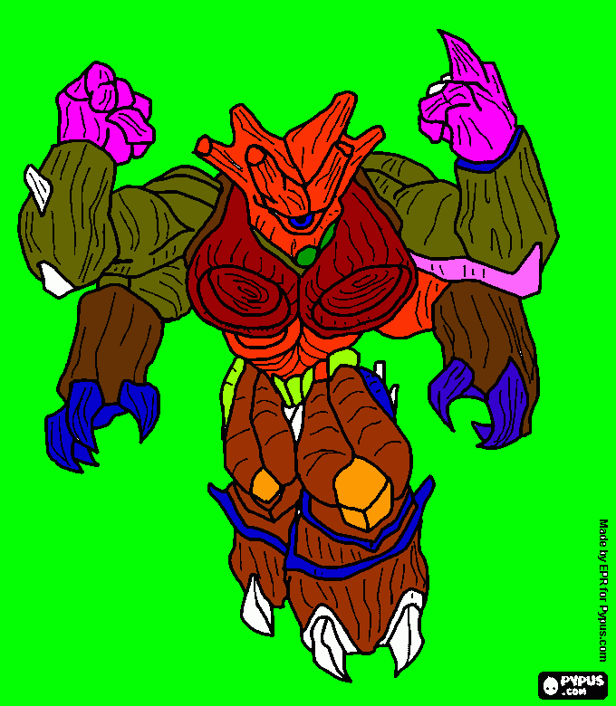 un  ciclope  4  brazos para colorear