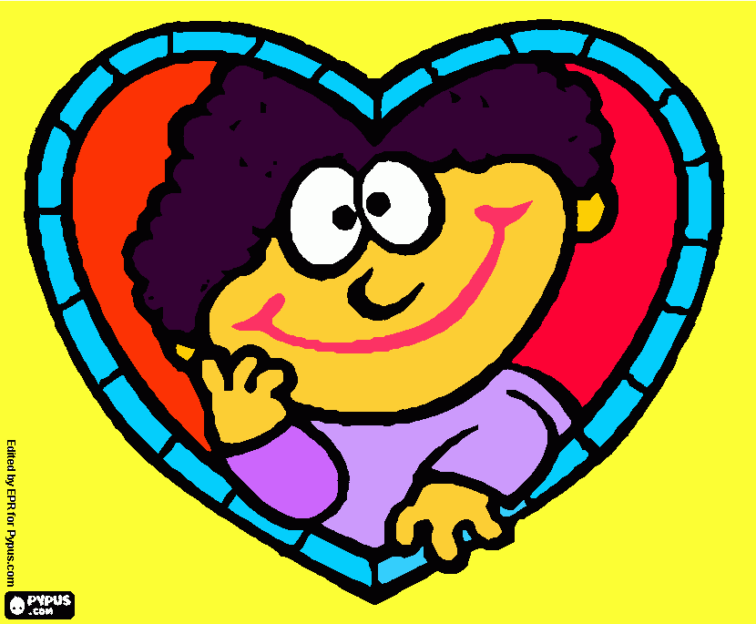 UN CORAZÒN A MAMÀ para colorear