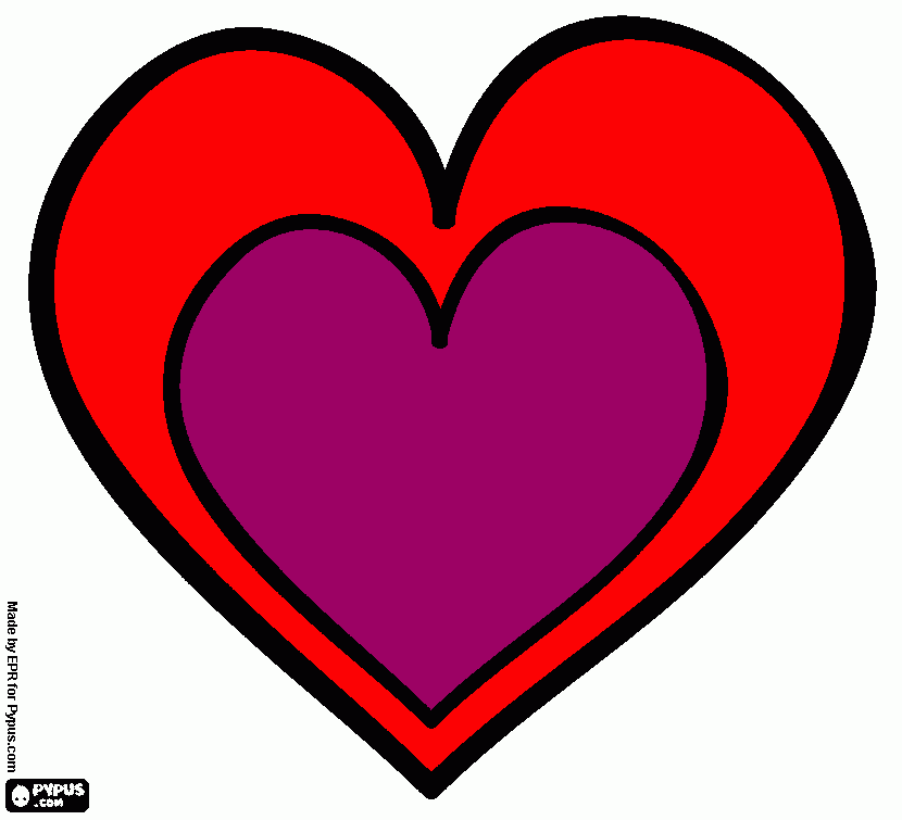 un corazon de amor para mama para colorear
