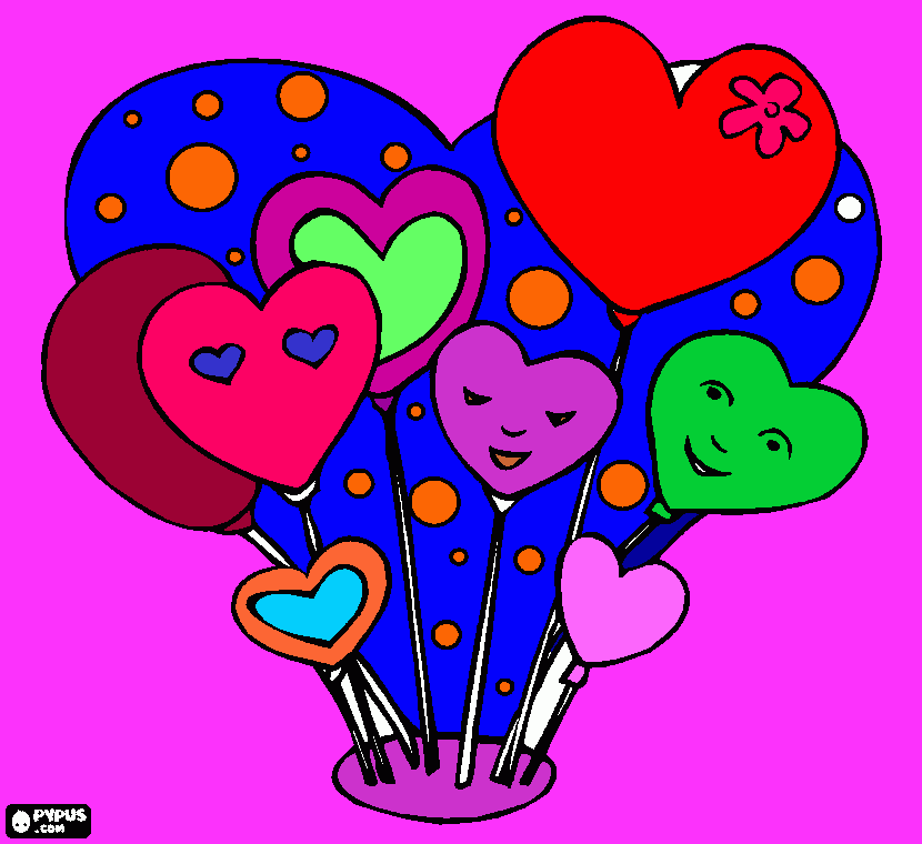 UN CORAZON DE MELON para colorear