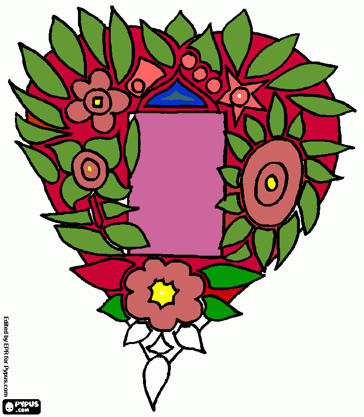 UN CORAZON PARA MAMÁ para colorear
