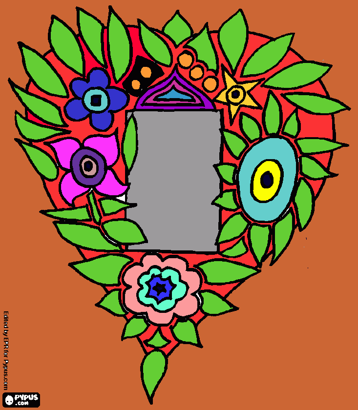 un  corazon para colorear