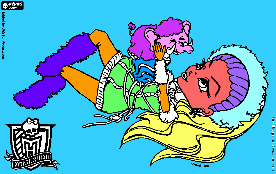 un dibuix de les monster high para colorear