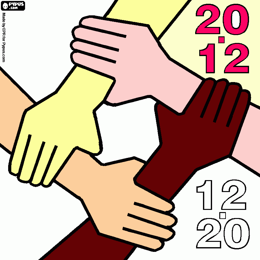  un dibujo de la solidaridad para colorear