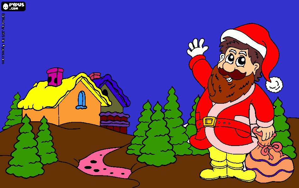Un dibujo de navidad para mi mejor amigo Manuel para colorear
