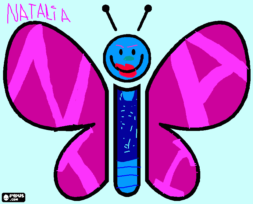 un dibujo que le hice a mi amiga natalia para colorear