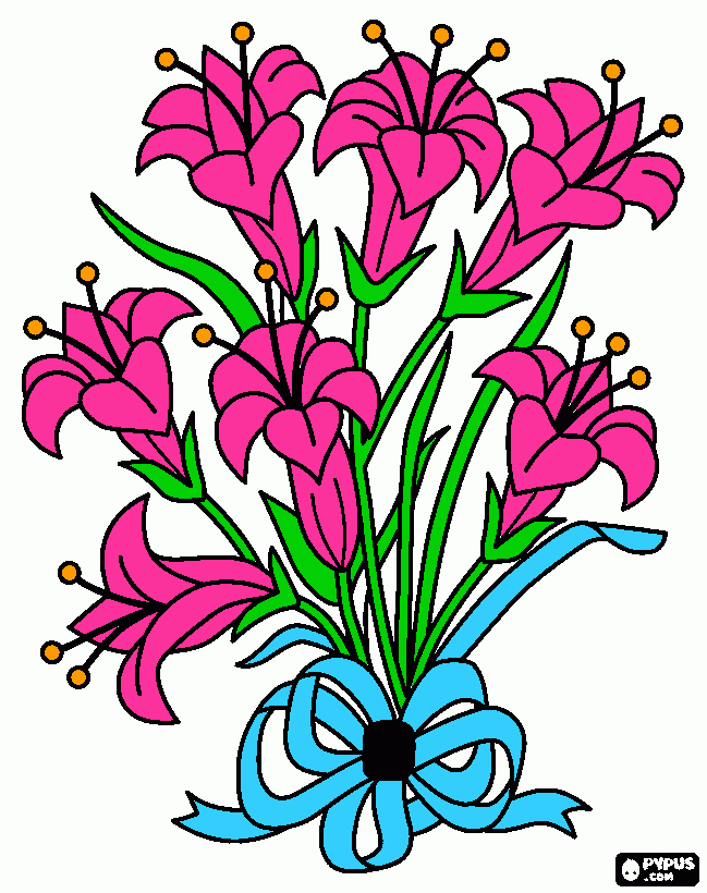 un florcita  para colorear