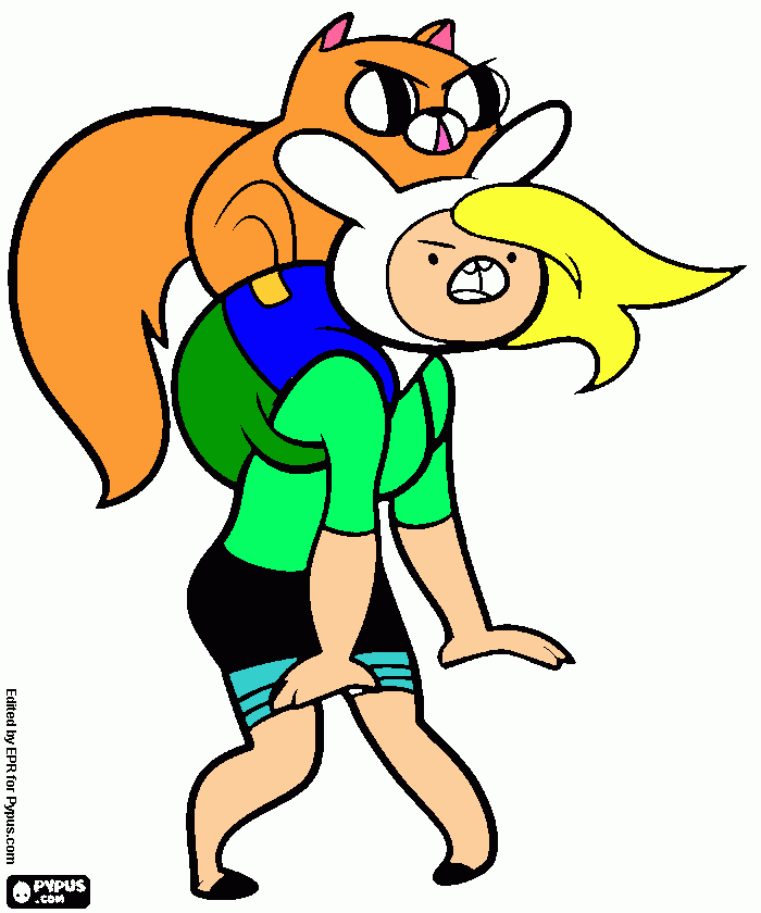 UN GATO Y UNA NIÑA para colorear