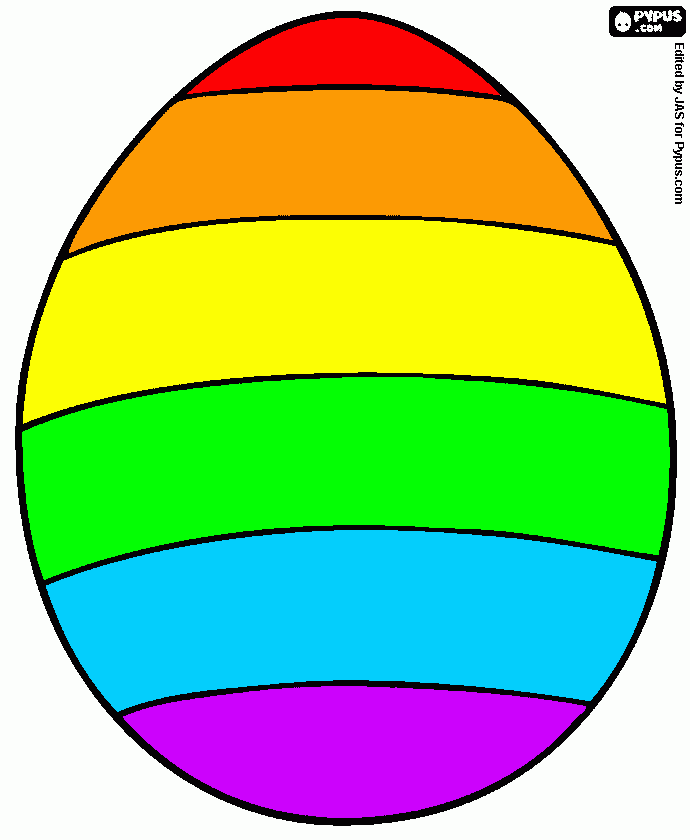 Un huevo de pascua para colorear