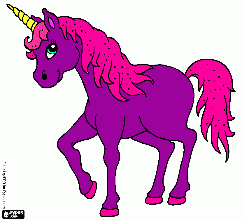 un mitológico unicornio  para colorear