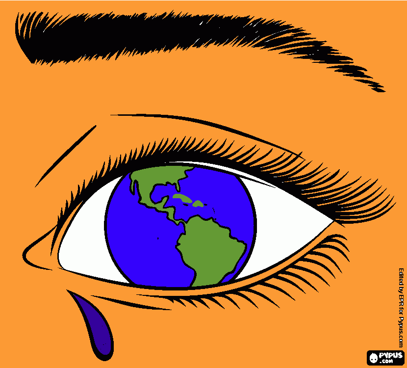 un ojo para colorear
