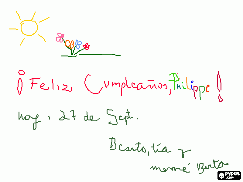Un ramito de flores para colorear