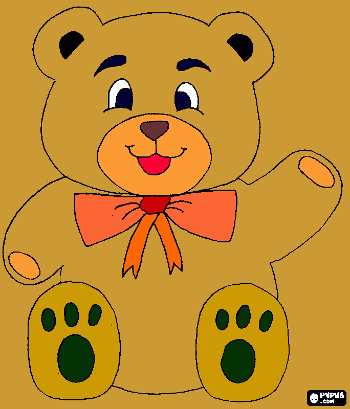 un tedy para colorear