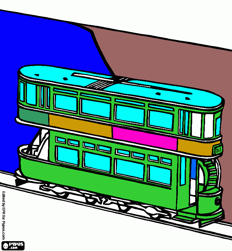Un tramvia para colorear