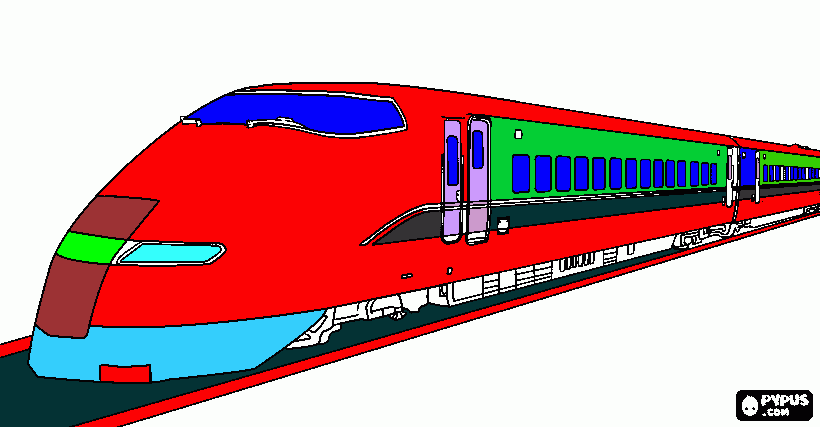 Un Tren per en Martí i en Nil para colorear