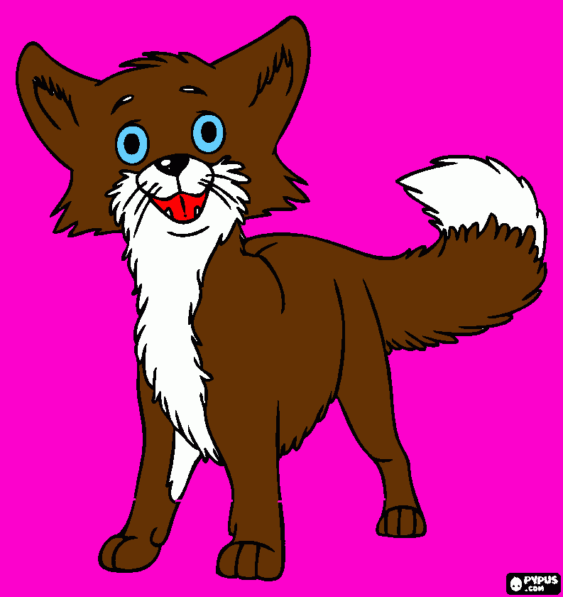 UN ZORRITO MUY BONITO para colorear