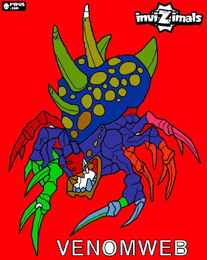 una araña pelotera para colorear
