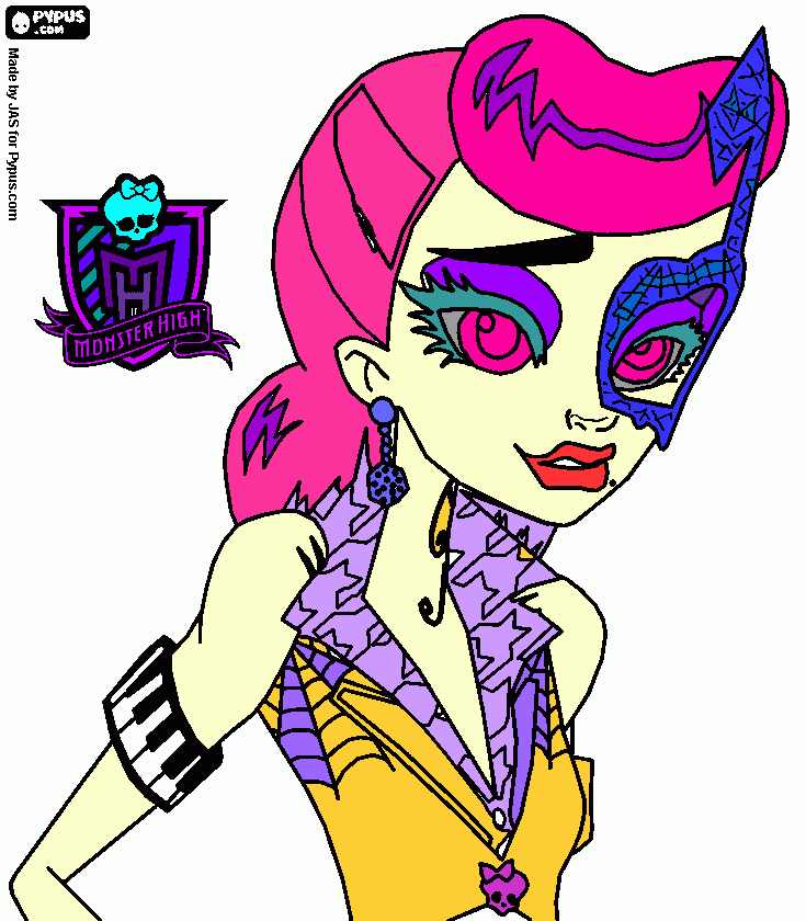 una barbie de monsterhigh para colorear