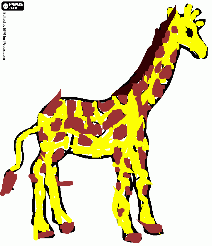 UNA BONITA JIRAFA para colorear
