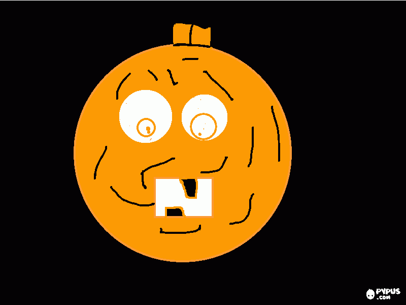 una calabaza para colorear
