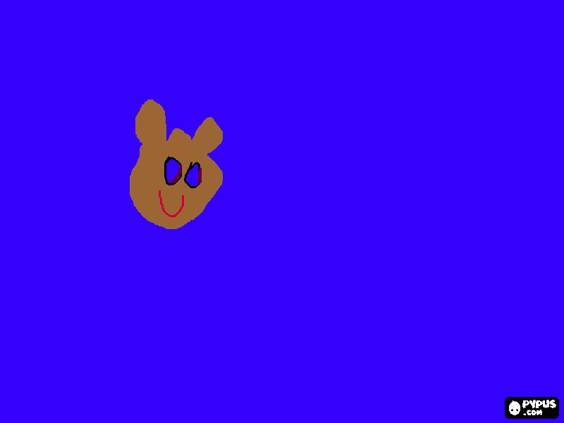 Una cara de un oso feliz para colorear