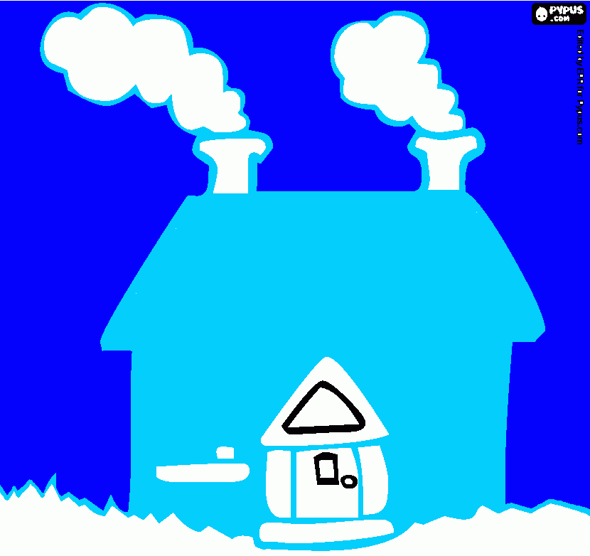 una casa linda para colorear