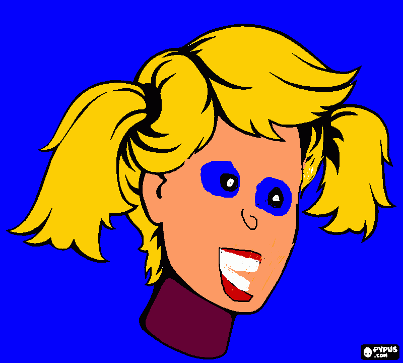 una chica bonita para colorear