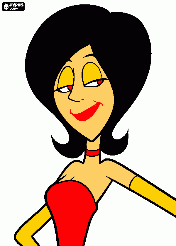 una chica mala para colorear