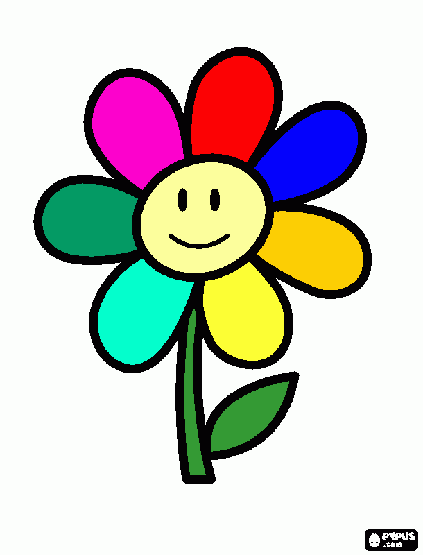 Una flor a mamá para colorear