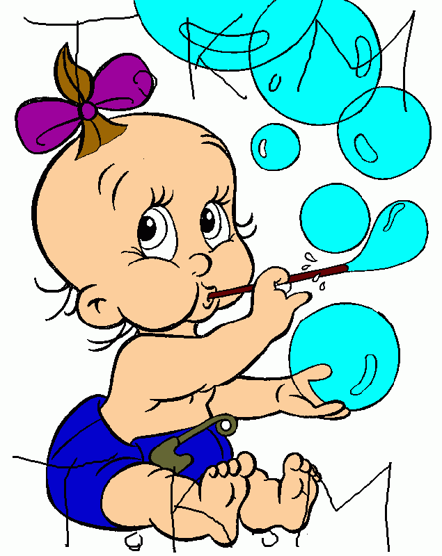 una linda bebita para colorear