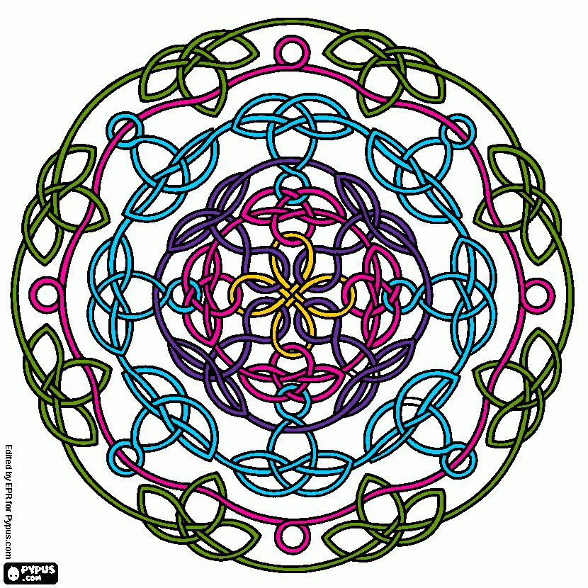 una mandala para descargar para colorear