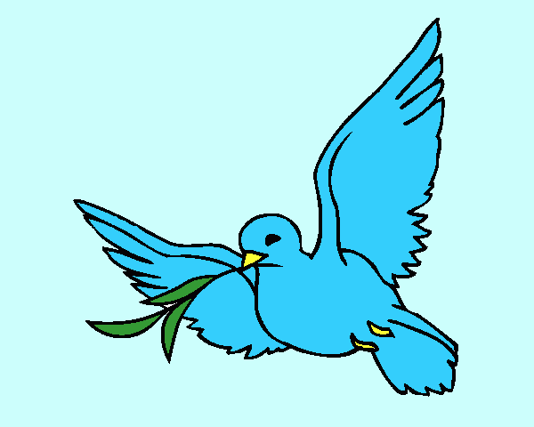 una palomita para colorear