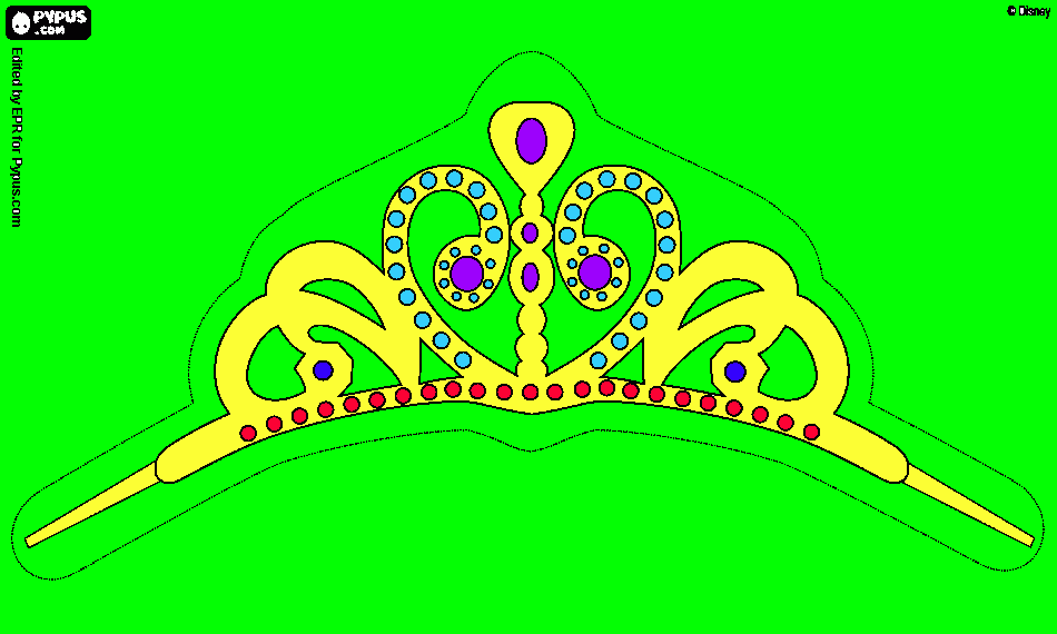 una tiara para colorear