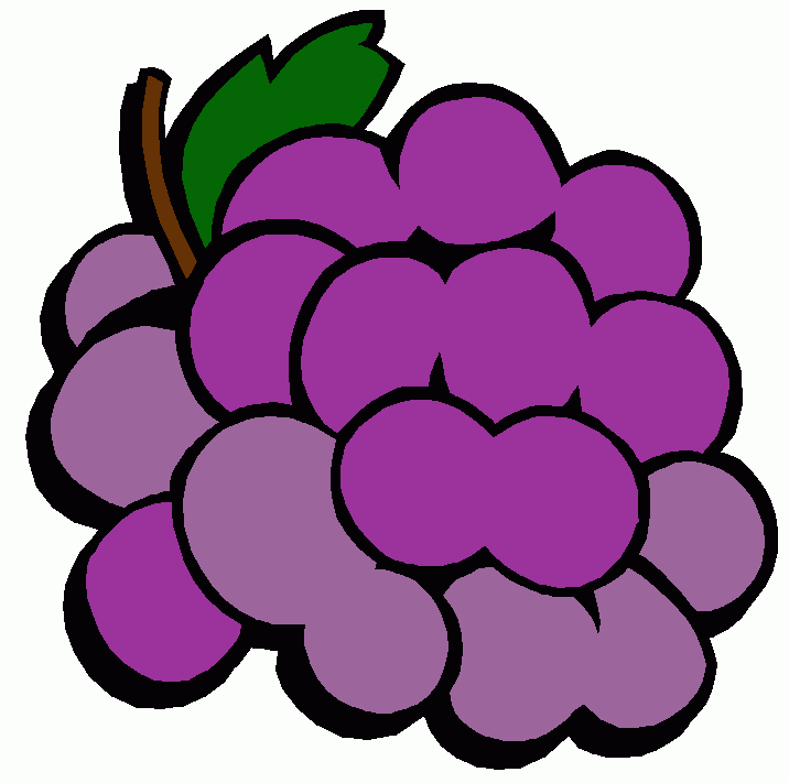 una uva morada para colorear