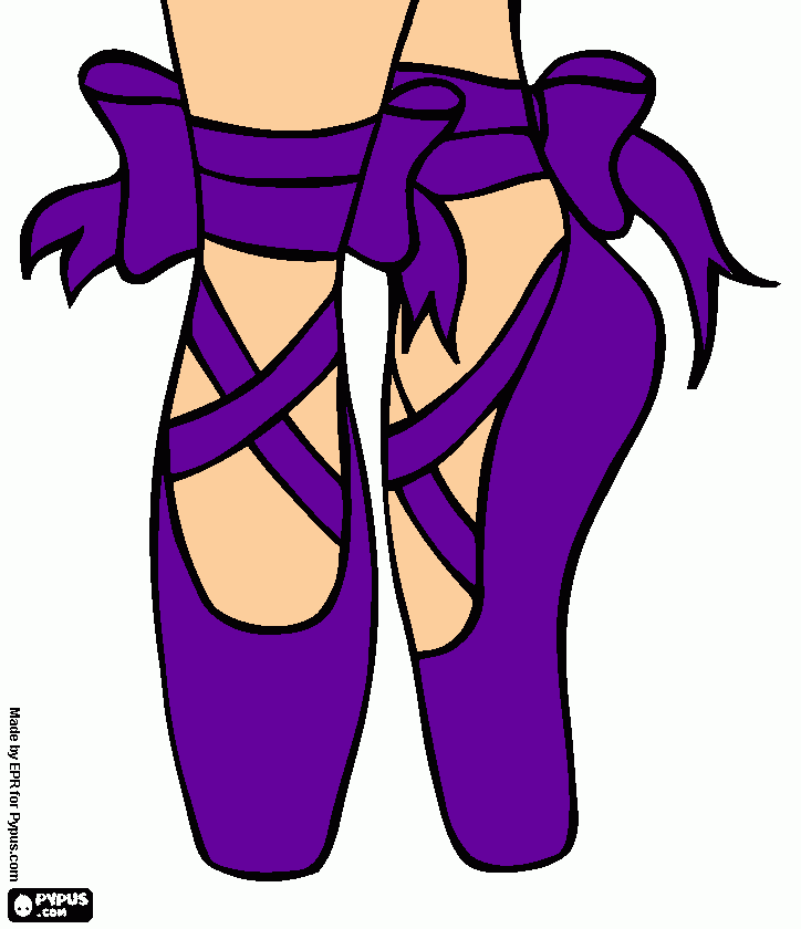 unas sapatillas de color morado para colorear