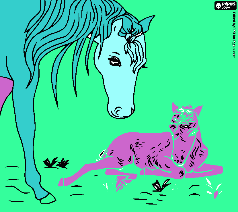 unicornio mágico para colorear