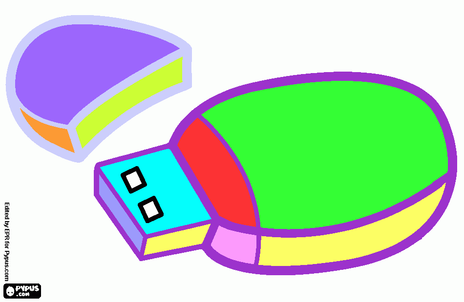 USB a color para colorear