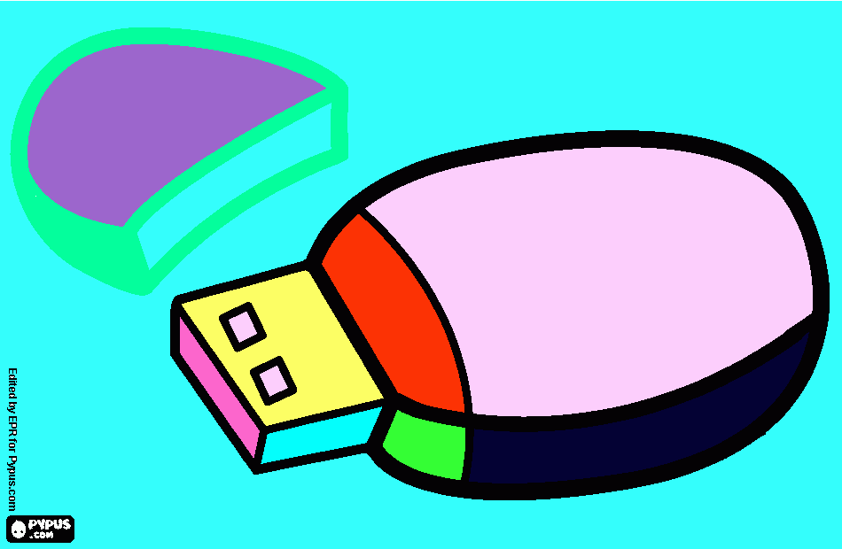 USB COLORES para colorear