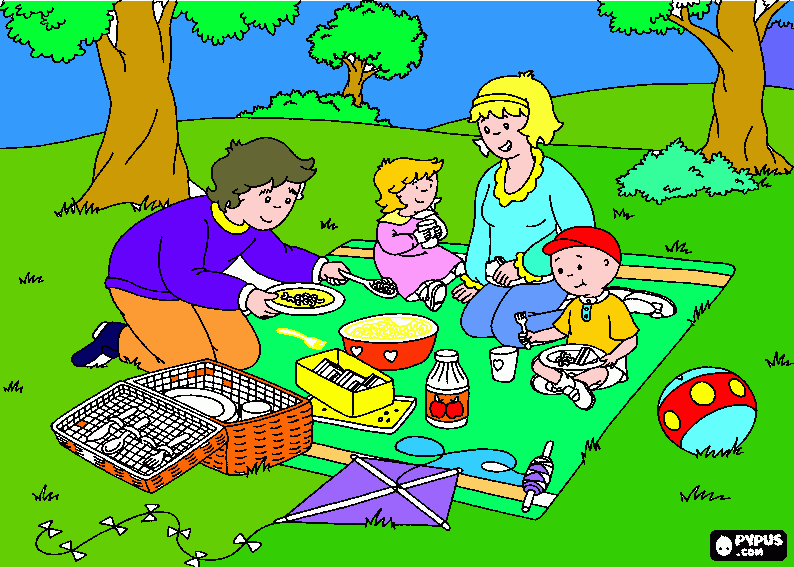 Uso del mouse, La familia. para colorear