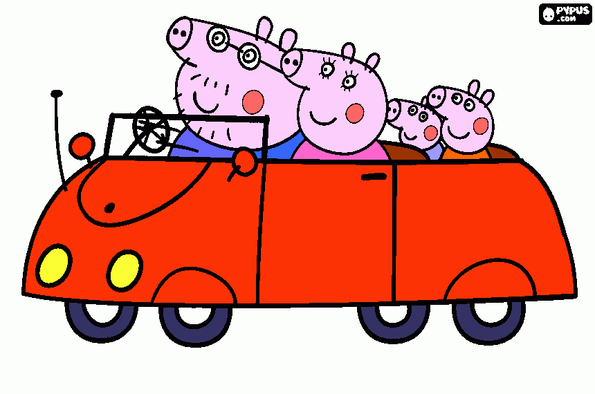 uun dibujito de pepa pig y su familia para colorear