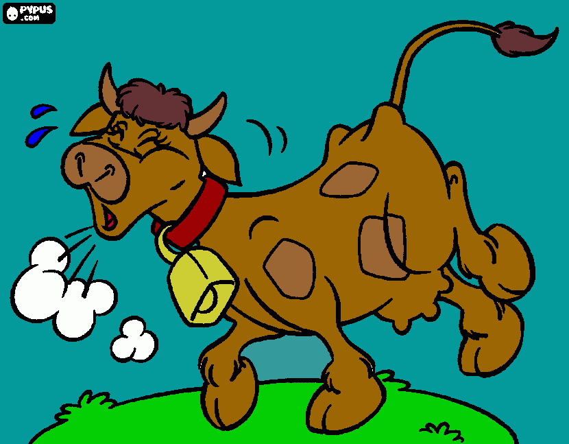 vaca gripe para colorear