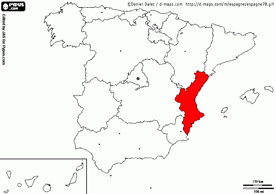 valencia para colorear