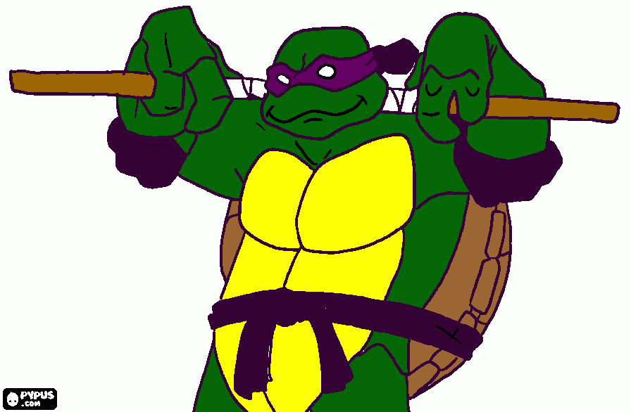 vamos ninjas es hora de comer pizza  para colorear