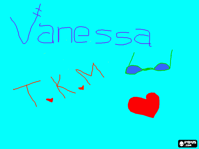 vanessa te kiero para colorear
