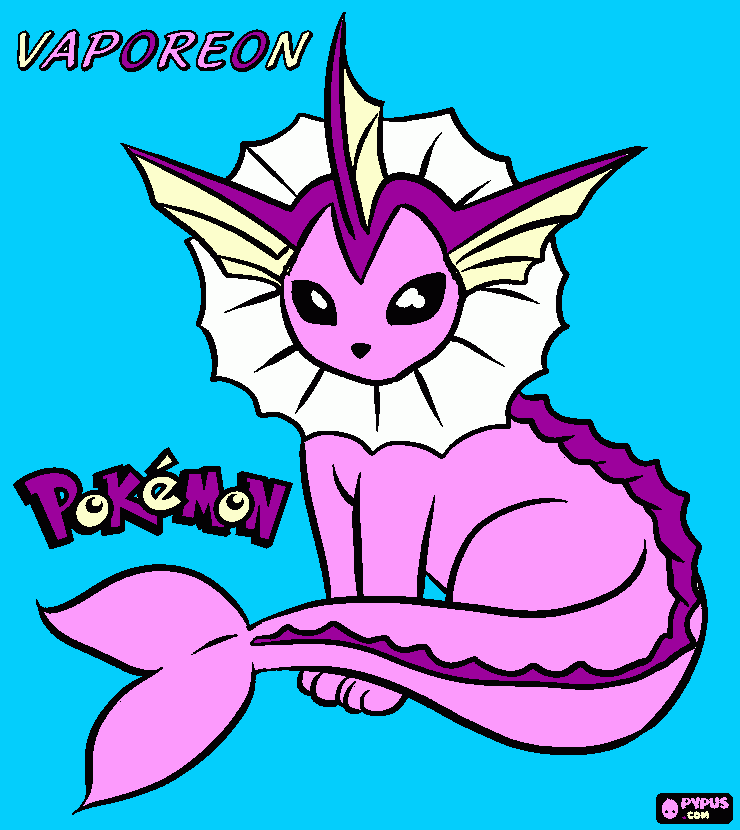 Vaporeon shiny para colorear