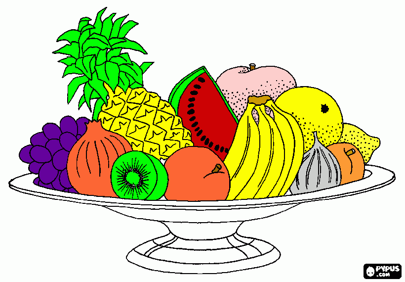 vaRIAS FRUTAS para colorear