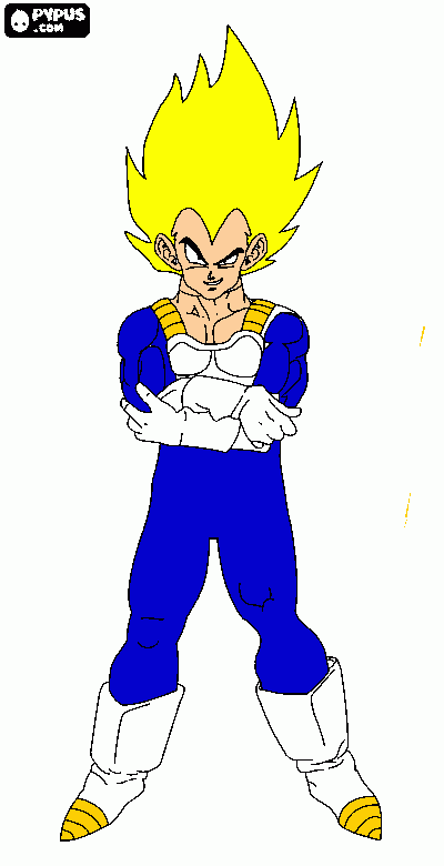 vegeta chingon para colorear